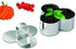 Newline NY Stainless Steel Dessert Rings, 4 Pcs, Plum Blossom Shape Molded for Starters and Appetizers