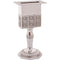 Nickel Havdalah Candle Holder, 5.6 Inches Octagon Stand for Jewish Hanukkah Candles
