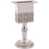 Nickel Havdalah Candle Holder, 5.6 Inches Octagon Stand for Jewish Hanukkah Candles