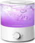 Megawise Cool Mist Humidifier with 2L Capacity, Top Refill Design, High Mist Output, 7 Color Night Light