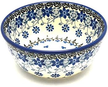 Polish Pottery Bowl | Ice Cream/Dessert - Silver Lace