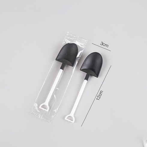100 Pcs Mini Plastic Ice Cream Spoons, Shovel Shape Dessert Spoons for Potted Cake