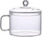 Glass Saucepan with Cover, Glass Cookware for Stove, Instant Noodles Pot, Clear Cooking Pot