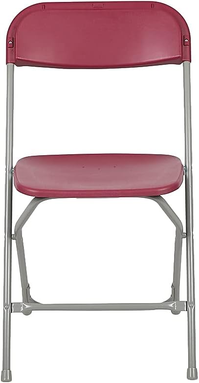 2 Pack 650LB Flash Furniture Hercules Series Plastic Folding Chair - Red - Weight Capacity Comfortable Event Chair