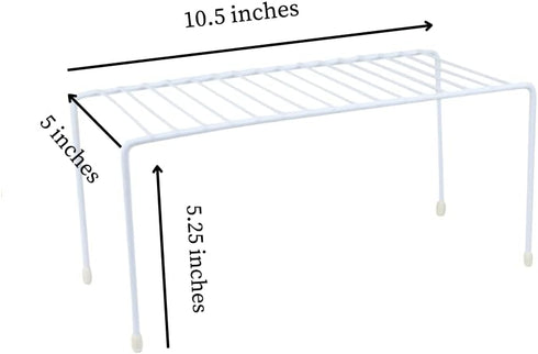 Evelots Wire Rack Cabinet Shelf Organizer - 2 Pack Sturdy Metal Riser Shelf for Kitchen, Freezer, Pantry