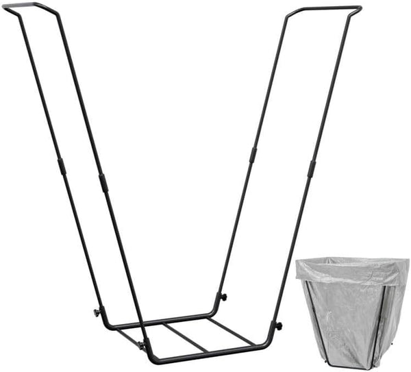 Leaf Bag Holder Collapsible Trash Bag Holders Stand for Outdoor Metal Waste