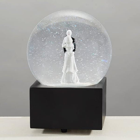 Personalization Universe Personalized Wedding Couple Musical Snow Globe - Engraved Names & Message, Plays Wedding March
