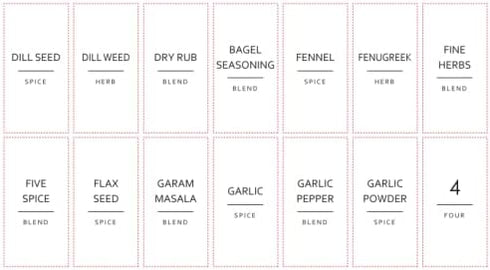 Talented Kitchen 140 Pack of Minimalist Spice Jar Labels, Preprinted Water Resistant Stickers (Gold Text)