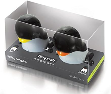 Rolling Penguins | Wind-Up Salt & Pepper Movers & Shakers | Penguin Salt & Pepper Shakers Roll Across The Table