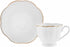 Set 6 12 Set (3 oz) KARACA an Turkish Coffee Cup for People - Piece Cups with Saucers - Small Porcelain Espresso
