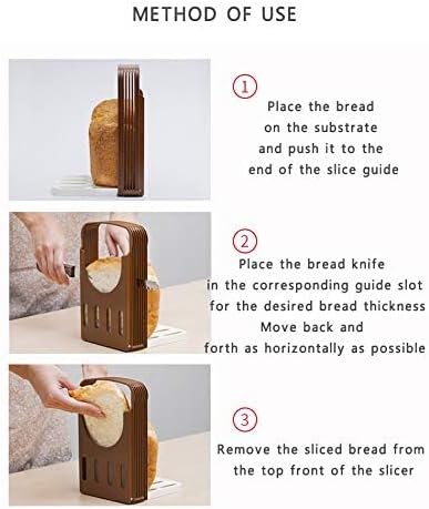 TCOTBE Foldable Compact Bread Slicing Guide - Bake Slicer Cutter for Homemade Bread