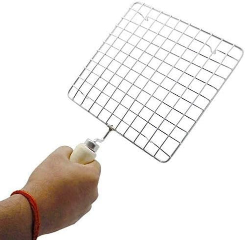 Big Stainless Steel Roasting Net, Wire Roaster, Cooking Rack for Chicken Grill, Silver