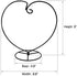 Archi Heart-Shaped Ornament Display Stand, 4 Pack Iron Pothook for Hanging Glass Terrarium (Heart)