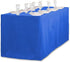 BEEKAY 1 4 3 48" Inch 24" Inch Pc Feet Royal Blue Fitted Open Back Rectangular Sided Table Cloth X Polyester Washable