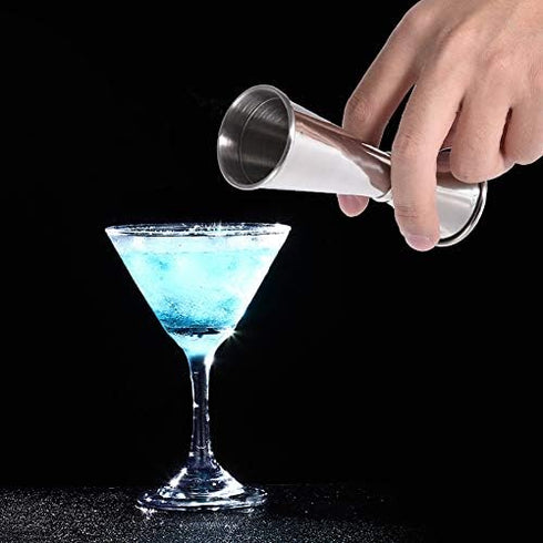 Cocktail Jigger Double Measuring Cup, Stainless Steel Shaker Tool for Various Beverages, 25ml/10ml