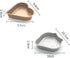 Pack of 4 Cute Non-Stick Pan-Shaped Cake Molds, Small Silver Heart-Shaped Pudding Jelly Cups