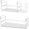 Expandable Under Shelf Storage Basket, 2 Pack Hanging Baskets for Kitchen Pantry and Desk Counter, White