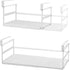 Expandable Under Shelf Storage Basket, 2 Pack Hanging Baskets for Kitchen Pantry and Desk Counter, White