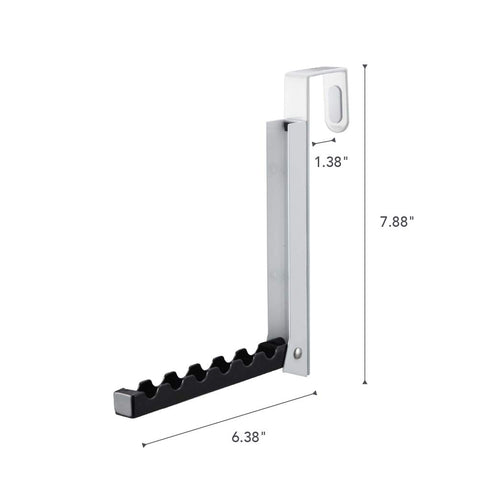 Yamazaki Over The Door Hooks, Alloy Steel, Folding Hanging Coat Rack, Black 7162