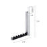 Yamazaki Over The Door Hooks, Alloy Steel, Folding Hanging Coat Rack, Black 7162