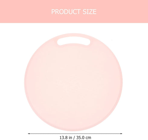 CALLARON Plastic Cutting Board, Round Kitchen Chopping Board with Hanging Hook, Non-Slip