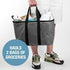 CleverMade 30L 30 lb EcoBasket Collapsible Tote Basket Reusable Grocery Tote That Stands Upright, Foldable Shopping