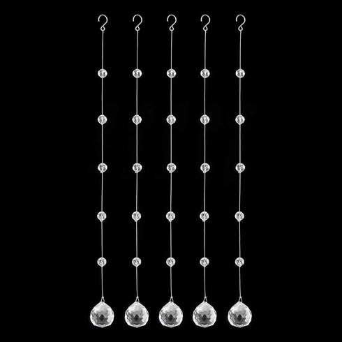 Crystal Beaded Strands Clear Glass Beads Curtain, Wedding Props Decor, Hanging Ceiling Decoration Accessories