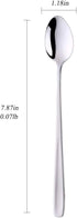 Buyer Star 8 Inch Long Handle Iced Tea Spoons Set of 6, 18/10 Coffee Spoon Sets for Mixing, Cocktail Stirring