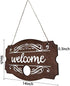 Jetec Interchangeable Seasonal Welcome Sign, Rustic Wood Wall Hanging Outdoor Decor for Holidays (Brown)
