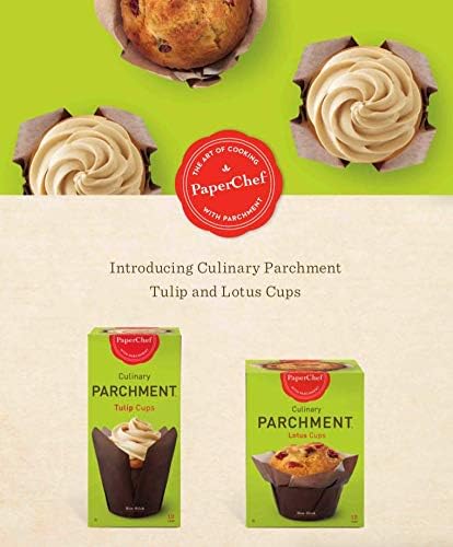 Parchment Lotus Baking Cups - Easy Release, Non-Stick Paper, 12 Count