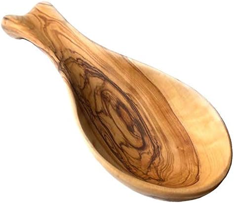 Handmade Olive Wood Kitchen Spoon Rest from Bethlehem, Holy Land