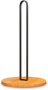Bambuesi Wooden Paper Towel Holder, Minimalistic Stand with Non-Slip Base for Kitchen Countertop and Home Office