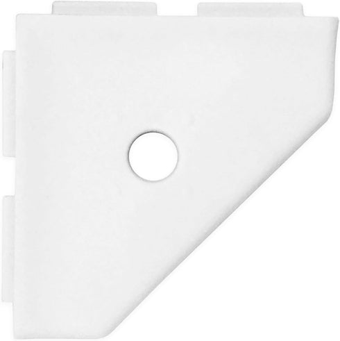 Questech 5" Shower Soap Dish Shelf for Inside Shower, Bath Organizer for Tiled Walls, Bright White Polished