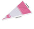 FTVOGUE 50 Piece Clear Cone-Shaped Treat Bags with Twist Ties, Cellophane Candy Bags (Pink)