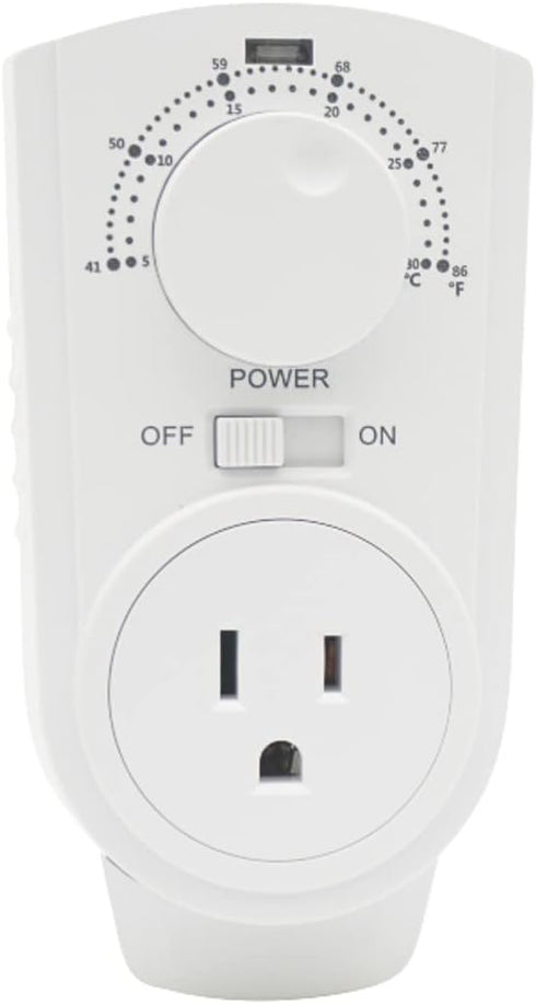 Amaze Plug in Thermostat | Compatible with all Heaters, Fans, and Air Conditioners