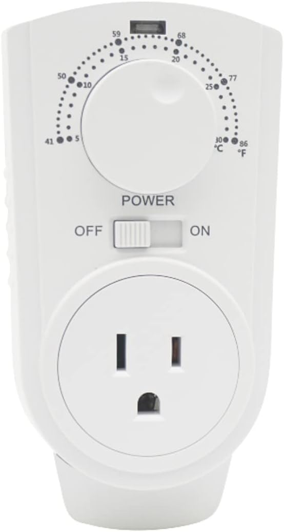 Amaze Plug in Thermostat | Compatible with all Heaters, Fans, and Air Conditioners