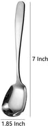 Square Head Spoons, Korean style Square Sugar Spoon,Thick Heavy Stainless Steel Soup Spoons Table Spoons Dinner Spoons Flat Square Spoon,7 Inch,Set of 4.