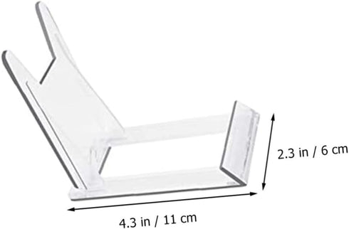 BESTOYARD 8pcs Tray Rack Transparent Bowl Display Easel Rack Metal Bracket Photo Holder Decorative Plate Stand Metal Stand Plate Display Stand Bowls Display Stand Storage Table Frame Plastic