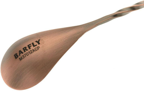 Barfly Teardrop End Bar Spoon - 11 13/16" (30 cm), Antique Copper