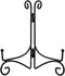Black Iron Plate Stand, 6 Inch Holder for Displaying Small Metal Plates, Cookbooks, Picture Frames, and Photos (1 Pack)