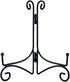 Black Iron Plate Stand, 6 Inch Holder for Displaying Small Metal Plates, Cookbooks, Picture Frames, and Photos (1 Pack)