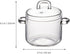 DOITOOL Saucepan with Cover 350ML, Resistant Cooking Pot with Lid, Clear Stovetop Cookware Set for Milk, Pasta, Soup