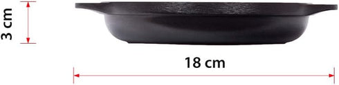 Mini Round Eared Tapas Dish, Aluminium, ø 16cm, Dark Grey