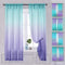 Yancorp Semi Sheer Bedroom Curtains - 72 inch Length Rod Pocket Curtain in Teal Turquoise Purple Ombre (1 Panel,