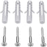 4PCS Plastic Helmet Holders, Wall Mounted Hanging Hooks for Hat, Glove, Bag, Shoe, Clothes Rack (White-4PC)
