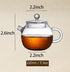 123Arts Mini Tea Pot, Teapot, Glass Teapot, Clear Teapot, Small Teapot for One Person Use,220ml/7.3oz
