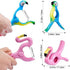 Sopito Jumbo Beach Towel Clips - Set of 4 Secure Hang Seal Clips for Beach Chairs, Pool, or Daily Use (Flamingo Parrot)