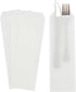 Volanic 100 Pcs Semi-Transparent Glassine Waxed Paper Bags for Kitchen Cutlery, Wedding Party Tableware