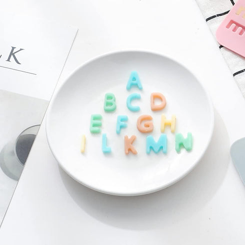 Verdental Silicone Letter and Number Candy Molds Set of 2 Non-stick Chocolate Molds for Happy Birthday Cake Decorations