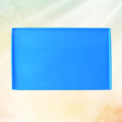 Hemoton Roll Cake Mat Flexible Baking Tray Pan Silicone Cookies Mold Bakeware (Blue)
